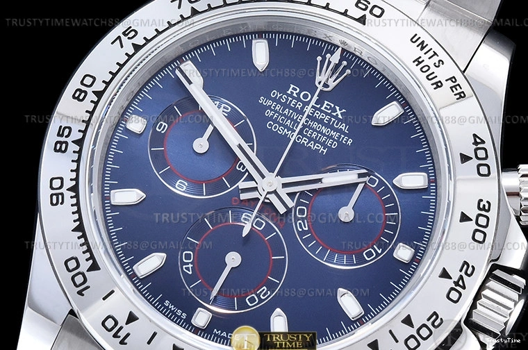0501 ROLDYT0441A – Daytona 116509 904L WG WG Blue Stk QF V3 SH Timeless 954